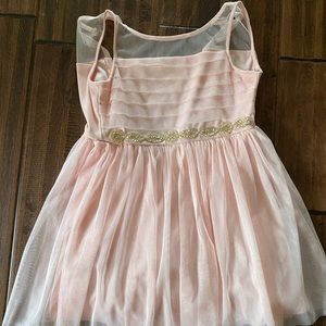 Girls pink dress. Pink with gold accent, so super cute on.
